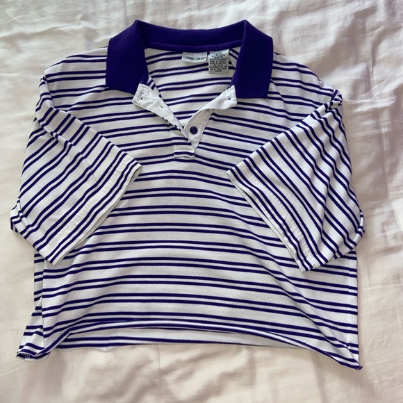 Cropped striped collared shirt! - Picture 1 of 3